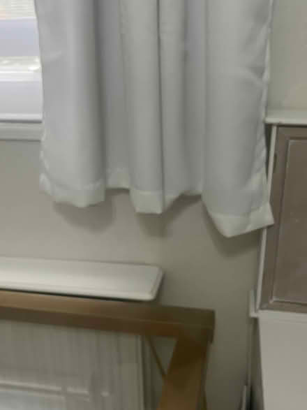 Photo of free White ring top curtains 54x72” (SW2) #2