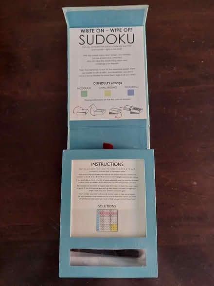Photo of free Write on, wipe off sudoku cards (Bluebell Hill ME5) #1