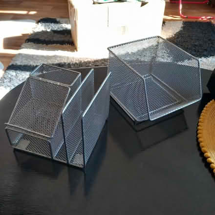 Photo of free Two metal mesh desktop organisers (Hitchin SG5) #1