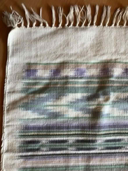 Photo of free Small cotton flat weave rug (Horn's Mill SG13) #2