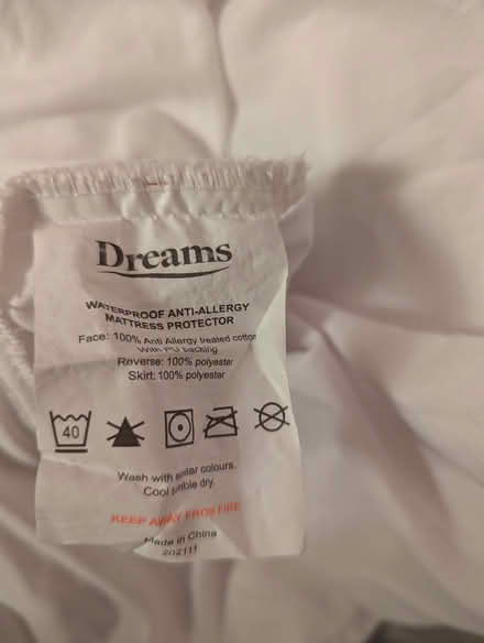 Photo of free Dreams Waterproof Anti-Allergy Mattress Protector - Double (Cumnor OX2) #1
