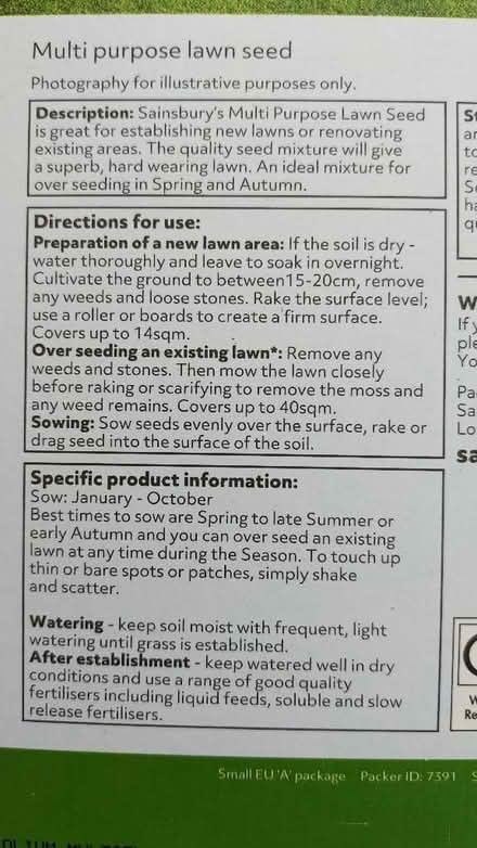 Photo of free Multi purpose lawn seed (Dean Court OX2) #2