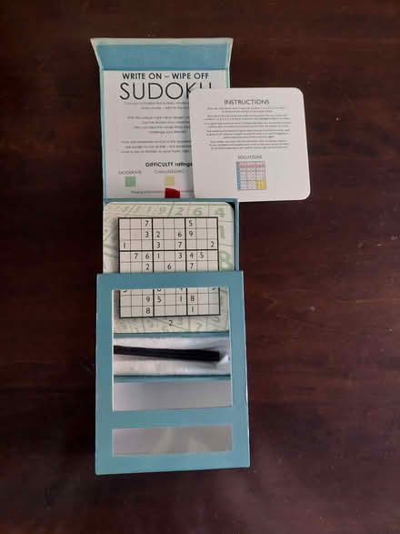 Photo of free Write on, wipe off sudoku cards (Bluebell Hill ME5) #3