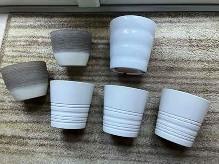 Photo of free 6 Ceramic Plant Pots (Indoor) (Strawberry Hill TW2) #1