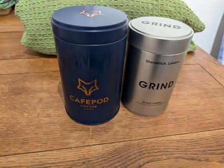 Photo of free Two coffee tins (Woodley RG5) #1