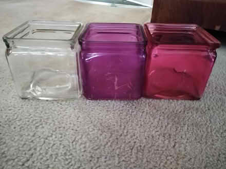 Photo of free 3 glass cube vases (near Forest Glen Metro) #1