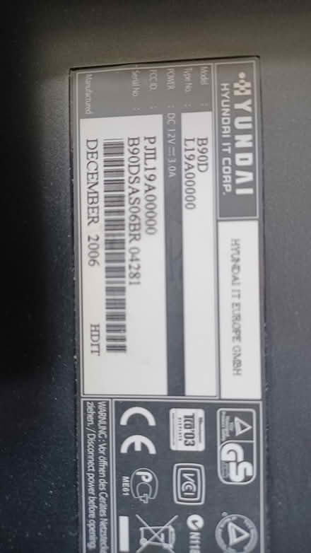 Photo of free Hyundai PC monitor (Portchester PO16) #2