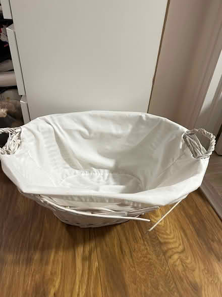 Photo of free White wicker basket (Blackbird Leys OX4) #1