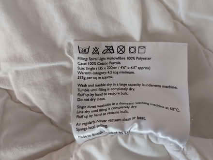 Photo of free John Lewis - Single Duvet - 4.5 Tog (Cumnor OX2) #2