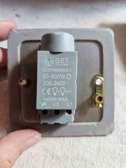 Photo of free Brushed steel dimmer switch (Heaton Chapel SK4) #2