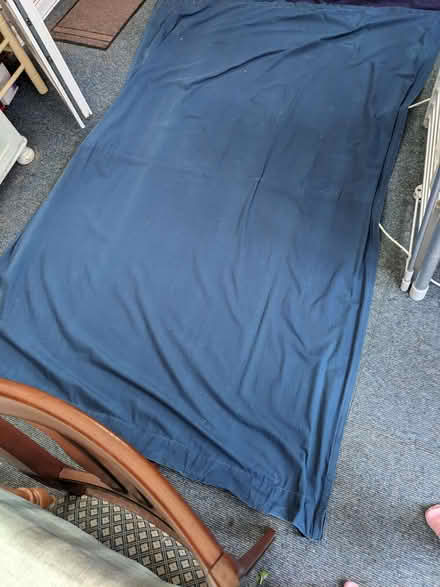 Photo of free X2 long BLUE IKEA curtains with tab tops (Old Woking GU22) #1