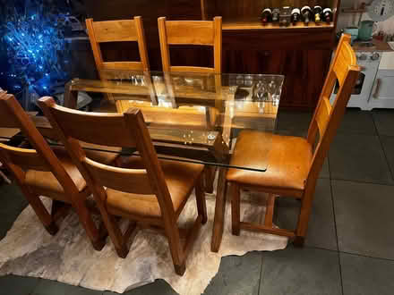 Photo of free Glass dining table and 6 chairs (Wandsworth Common SW17) #1