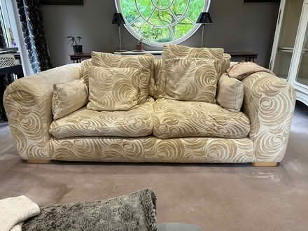 Photo of free Large Gold 3 -Seater Sofa (Great Braxted CM8) #1