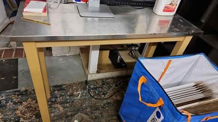 Photo of free Heavy duty table with metal top (Romford, RM2) #1