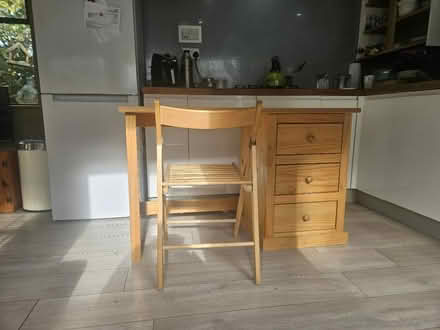 Photo of free Desk and folding chair (Henwick) #1