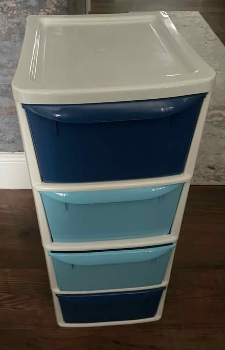 Photo of free 4 drawer plastic storage unit (Harlow) #1