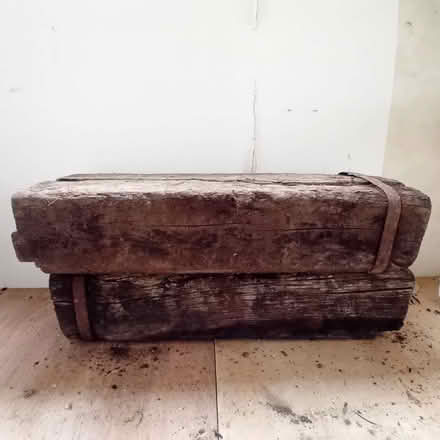 Photo of free 2 pieces of railway sleepers (Kempston West End MK43) #1