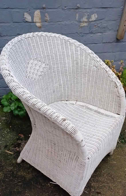Photo of free White wicker chair (Heaton Norris SK4) #2