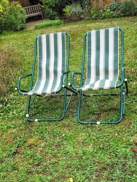 Photo of free 2 deck chairs (metal frame) (IP1) #1