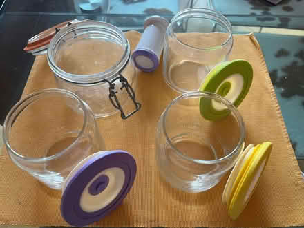 Photo of free 4 glass storage jars (Fulham Palace Rd W6) #2