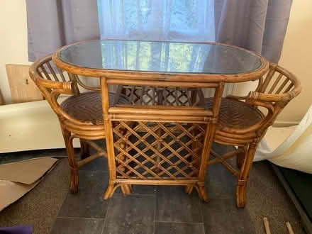 Photo of free Cane table and chairs (Beaumont LA1) #1