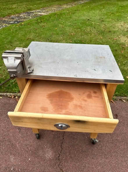 Photo of free Table with vice (Great Braxted CM8) #3