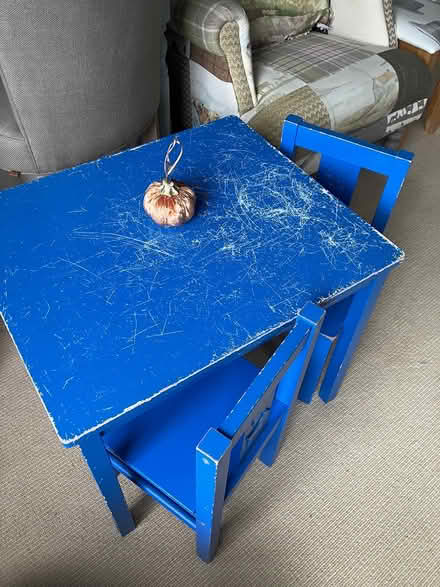 Photo of free Childrens wooden table & 2 chairs (Southport PR9) #1