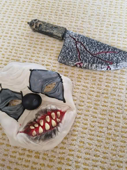 Photo of free Plastic knife and scary mask (Welwyn Garden AL7) #1