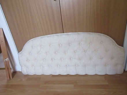 Photo of free Double bed head - cream, padded (Grange Park WA10) #2