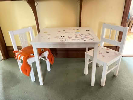 Photo of free IKEA kids table and chairs, SW16 (Furzedown SW16) #1