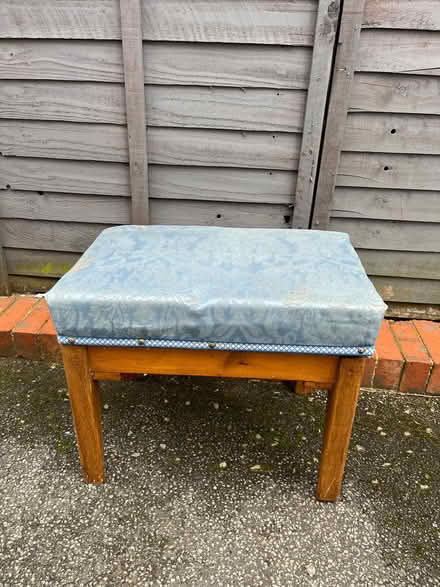 Photo of free Vintage dressing table stool 50s 60s Oak (Copley Hill WF17) #1