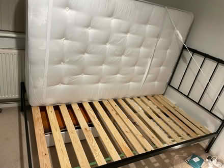 Photo of free Small double bed frame and mattress (Leatherhead) #2