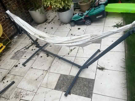 Photo of free Metal hammock frame with hammock (KT18) #1