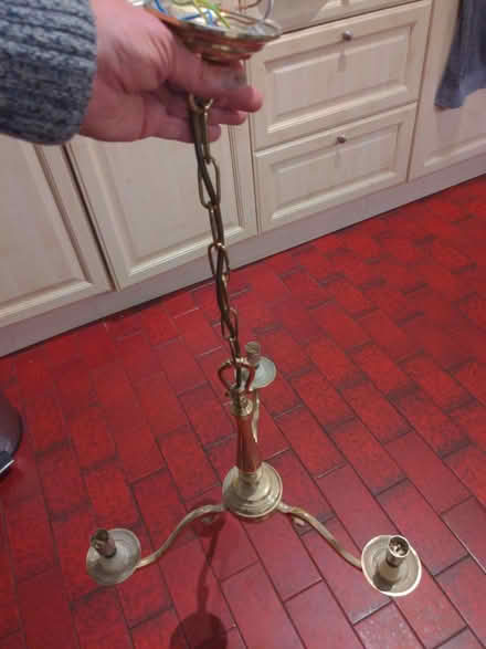 Photo of free Brass mains light fitting (Gosforth NE3) #1