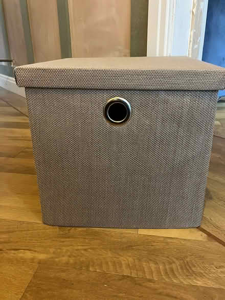 Photo of free Taupe cube storage box (Southport PR9) #1