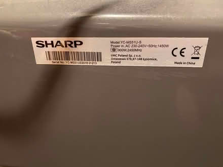 Photo of free Microwave oven - SHARP - 25 litre - 900W- vgc (Craigleith EH4) #4