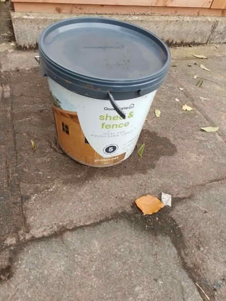 Photo of free A tub of shed and fence paint (Gargrave BD23) #2