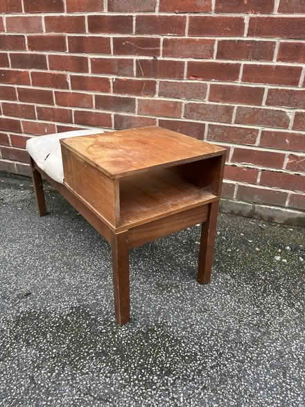 Photo of free Vintage teak telephone table hall stand (Copley Hill WF17) #1