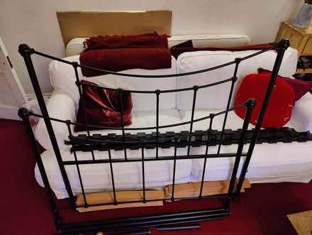 Photo of free Metal double bed frame, no mattress (Hurstpierpoint BN6) #3