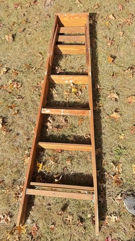 Photo of free Wooden ladder (West Windsor) #1