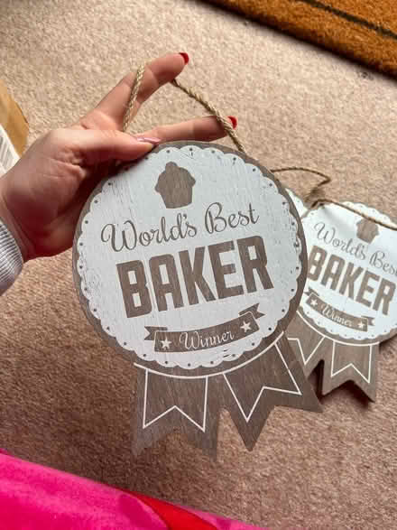 Photo of free Worlds Best Baker Sign (Downley) #1