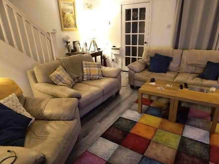 Photo of free Leather lounge suite (Leasowe CH46) #2