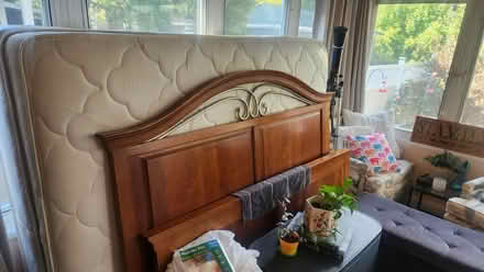 Photo of free Queen bed + mattress (Metuchen) #2