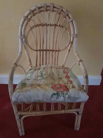 Photo of free Cane Chair with Cushion seat (Dun Laoghaire/glenageary) #1