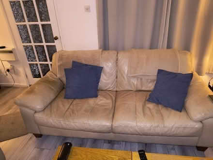 Photo of free Leather lounge suite (Leasowe CH46) #1