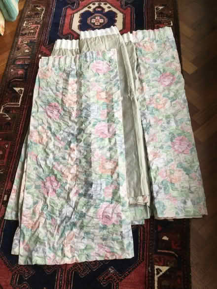 Photo of free 5 pale floral curtains (Datchet SL3) #1