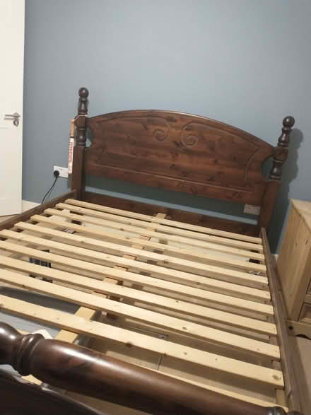 Photo of free Wooden Kingsized Bedframe (Strood ME2) #1