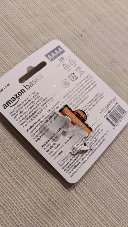 Photo of free Set of 8 AAAA Batteries (opened) (arlington heights) #2