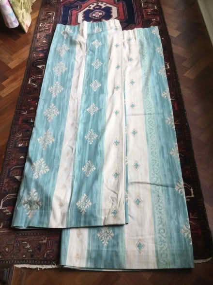 Photo of free 1 pair sea blue/green curtains (Datchet SL3) #1