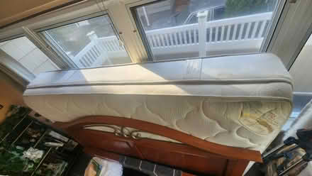 Photo of free Queen bed + mattress (Metuchen) #1